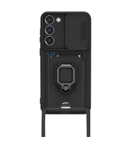 Galaxy S23 Plus Kılıf Zuma Kartvizitli Yüzüklü - Siyah