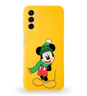 Samsung Galaxy A04s Uyumlu Lansman Kılıf Altı Kapalı İçi Kadife  Mickey Mouse-G Tasarımlı  Kapak (Şeffaf)