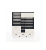 Hyperion Dolap 17 Raflı 6 Çekmeceli 3 Kapaklı 220x44x243 Antrasit-Aytaşı/Aytaşı