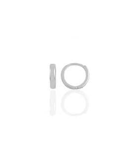 Gümüş rodyumlu 10 mm halka küpe Tragus Piercing Helix Kıkırdak Küpesi SGTL11754RODAJ