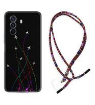 Huawei Nova Y70 Y90 Nova 9 SE  Kılıf Boyun Asklı Rasta Silikon Line Planet 1736