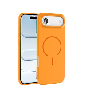 Apple iPhone 17 Air Uyumlu Kılıf M-safe Şarj Özellikli Zore Meta Kapak (Turuncu)