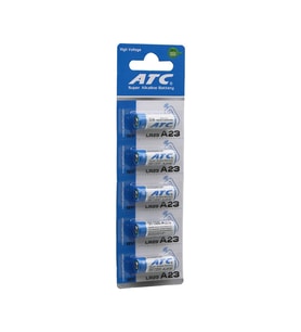 ATC SUPER ALKALİNE BATTERY A23 - 23A LR23 ARAÇ - OTO KUMANDA PİLİ 12V 5Lİ KART (5690)