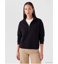 LC WAIKIKI Siyah Dik Yaka Soft Touch Kadın Sweatshirt