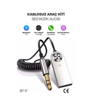 CONCORD BT-17 Kablosuz Aux Bluetooth 5.3 Araç Kiti Telefon Müzik Dinleme Tak Çalıştır