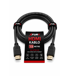 FURY 1.5 Metre HDMI Kablo 4K Ultra HD HDMI Full HD TV PS5 Laptop