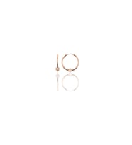 Söğütlü Silver Gümüş rose 12 mm mini  sade toplu halka küpe