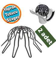 Yaprak Tutucu Gider Pislik Tutucu 2 Adet 70-100 lük Pimaş Ahtapot Oluk Tutucu Plastik (Düz Siyah)