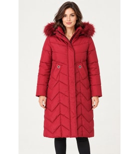 Dewberry Kadın %100 Polyester Kaban Bordo Z9751 Günlük Dış Giyim, Kazak ve Gömlek Kombini, Seyahat Gardırobu