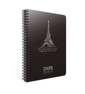 GIPTA DARK PLASTİK SP. PP KAPAK DEFTER 17X24 50YP. ÇİZGİSİZ DEFTER