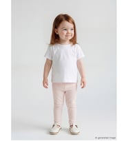 LCW baby Pembe Beli Lastikli Kız Bebek Tayt