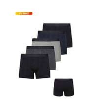 Erkek Koyu Karışık Boxer Pamuklu Likralı 5'li Paket (Karışık)