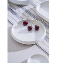 Acar Rumi Porselen Beyaz Yuvarlak Sunum Tabağı 18 cm