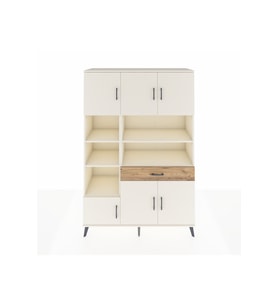 Hyperion Dolap 10 Raflı Tek Çekmeceli 6 Kapaklı 132x44x195 Aytaşı-Aytaşı/Çam