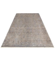 Kaymaz Yıkanabilir Bej Eskitme Viskon Salon Halısı Mutfak Halısı Koridor Halısı Yolluk tf 01 beige