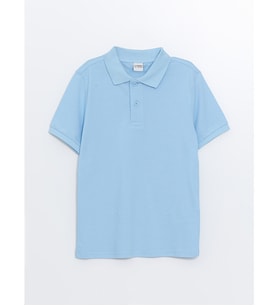 LCW Kids Mavi Polo Yaka Erkek Çocuk Tişört