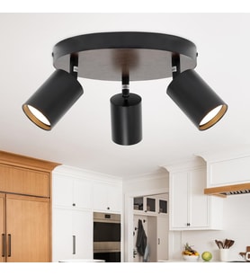 RİOLİGHT MODERN7 SİYAH MUTFAK,SALON,GİYİNME ODASI,CAFELER İÇİN GÜN İŞİĞI METAL 3LÜ SPOT(AMPUL DAHİL)