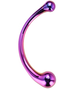 Çift Başlı Lüx Kavisli Cam Dildo