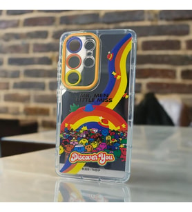 Samsung S24 Ultra 3d Digital Baskılı Aynalı Darbe Emici Tam Koruma Şeffaf Mika Telefon Kılıfı