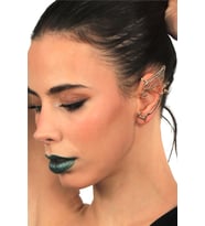 Kadın Altın Renk Lak Kaplama Çivili Model Sol Elf Kulağı Küpe