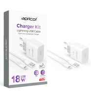 18W USB Hızlı Şarj Adaptörü ve Lightning Kablo Seti Beyaz