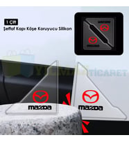 Mazda Logo Kapı Kenar Köşe Koruyucu Çarpma Çizilme Önleyici Silikon Şeffaf Damla Etiket 1 Çift