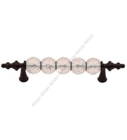 Gürçay İğne Ayak Kristal Çekmece Kapak Kulpu 96mm Siyah (Renksiz)