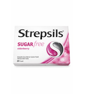 Strepsills Şekersiz Kara Mürver 24 Pastil