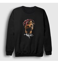 Presmono Unisex Siyah Cool Tupac Shakur Sweatshirt