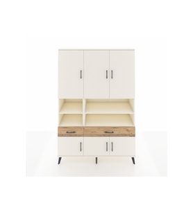 Hyperion Dolap 8 Raflı 2 Çekmeceli 6 Kapaklı 132x44x195 Aytaşı-Aytaşı/Çam