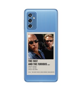 Samsung Galaxy M52 Uyumlu Hızlı ve Öfkeli Minimalist Poster Desenli Şeffaf Telefon Kılıfı