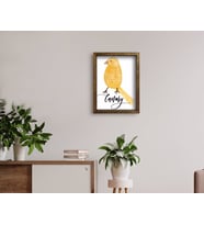 BK Home Doğal Masif Ahşap Çerçeveli Tablo 45x65cm-54
