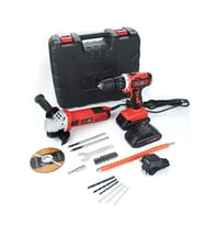Kl Eco 750W Avuç Taşlama + 18V 10 Mm Şarjlı Matkap Seti