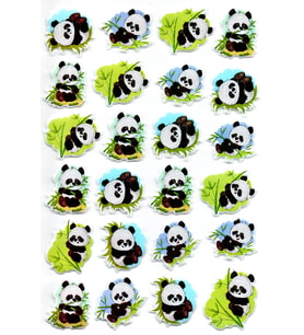 Sticker Kabartmalı A4 Boyutunda Stiker Defter, Planlayıcı Etiket -(Lim105)- Panda