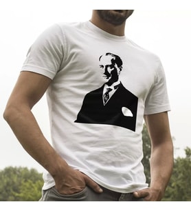Atatürk Silüet Beyaz Tişört