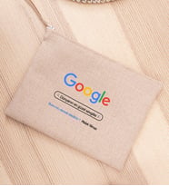 Kişiye Özel Google Tasarım Esprili Keten Bez El Çantası