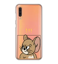 Samsung Galaxy A70 Uyumlu Tom ve Jerry Tasarımlı Şeffaf Telefon Kılıfı
