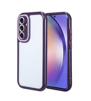 Samsung Galaxy A54 Uyumlu Kılıf Kamera Korumalı Renkli Kenar ve Çerçeve Tasarımlı Zore Vitamin Kapak (Koyu Mor)