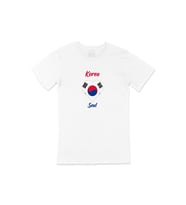 Seul Kore Bayraklı Kalpli Tişört (Beyaz)