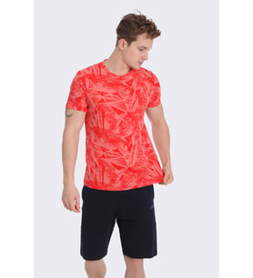 Maraton Regular Erkek Bisiklet Yaka Kırmızı T-shirt