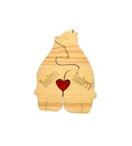 Kişiye Özel Ahşap Ayı Ailesi Puzzle