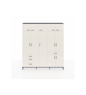 Arges Gardrop 11 Raflı 4 Çekmeceli 2 Askılı 220x30x243 Antrasit-Aytaşı