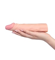 X- Tender Realistik Dokulu 5 Cm Uzatmalı Penis Kılıf-LV1053F