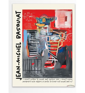 Jean-Michel Basquiat Duvar Posteri, Modern Sanat, Sanat Serisi Poster - Kalın Kağıt - Çerçevesiz;50 X 70 Kırmızı