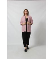 Büyük Beden Blazer Ceket (Pudra)