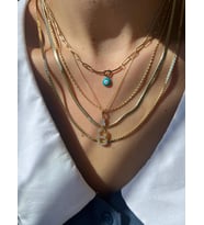 14K ALTIN KAPLAMA ZIRKON ATAÇ KOLYE