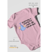 Kopyala yapıştır, ama yazılı Kısa Kollu Bebek Body %100 Pamuk