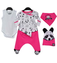 Raccoon 5'li Zıbın Set 84295 (Pembe)