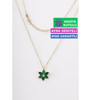 Jewelmim Yeşil Gümüş Lotus Çiçeği Kolye Sarı Altın Kaplama Kamelya 925 Ayar Kadın Gümüş Lotus Çiçeği Kolyesi (Sarı)