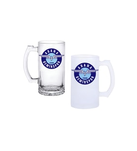 Ghostbastır Design Adana Demirspor Kulplu Bira Bardağı Buzlu veya Şeffaf Seçenekli 001